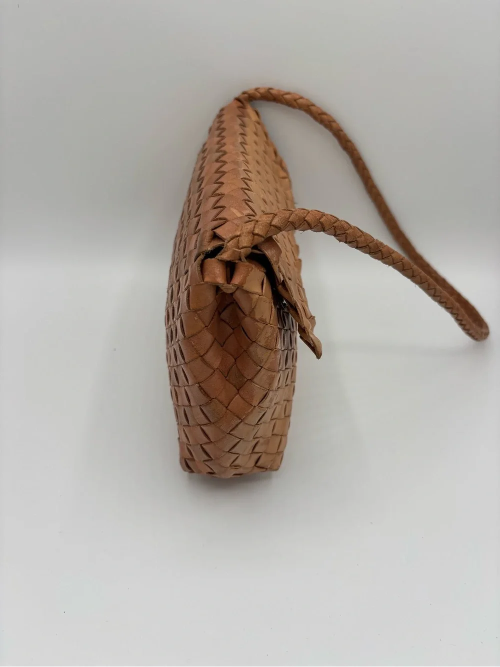 Loeffler Randall Woven Leather Shoulder Bag - Camel - Picture 4 of 5